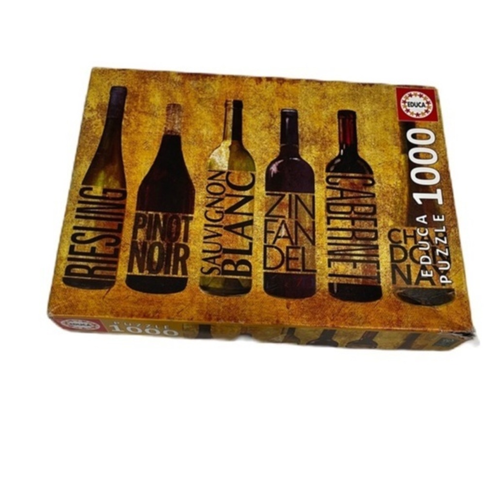 Wine Bottle 1000-Piece Jigsaw Puzzle - Vintage Bottle Art